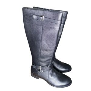 Comfortview Black leather Over the Knee Boots new no box